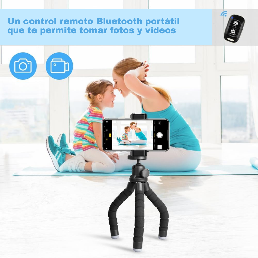 Combo Mini Tripode + Control Bluetooth